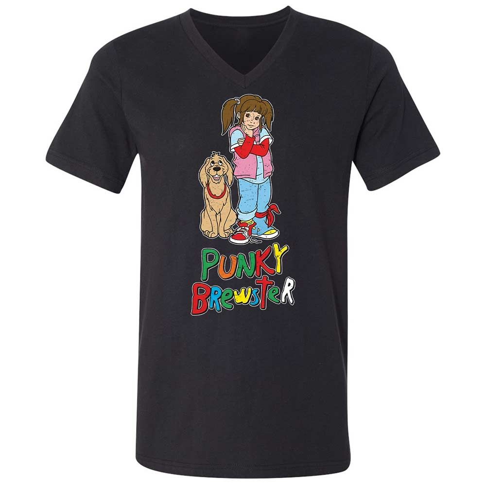 Unisex V-Neck T-Shirt - 37G7L8KB - Black - 1