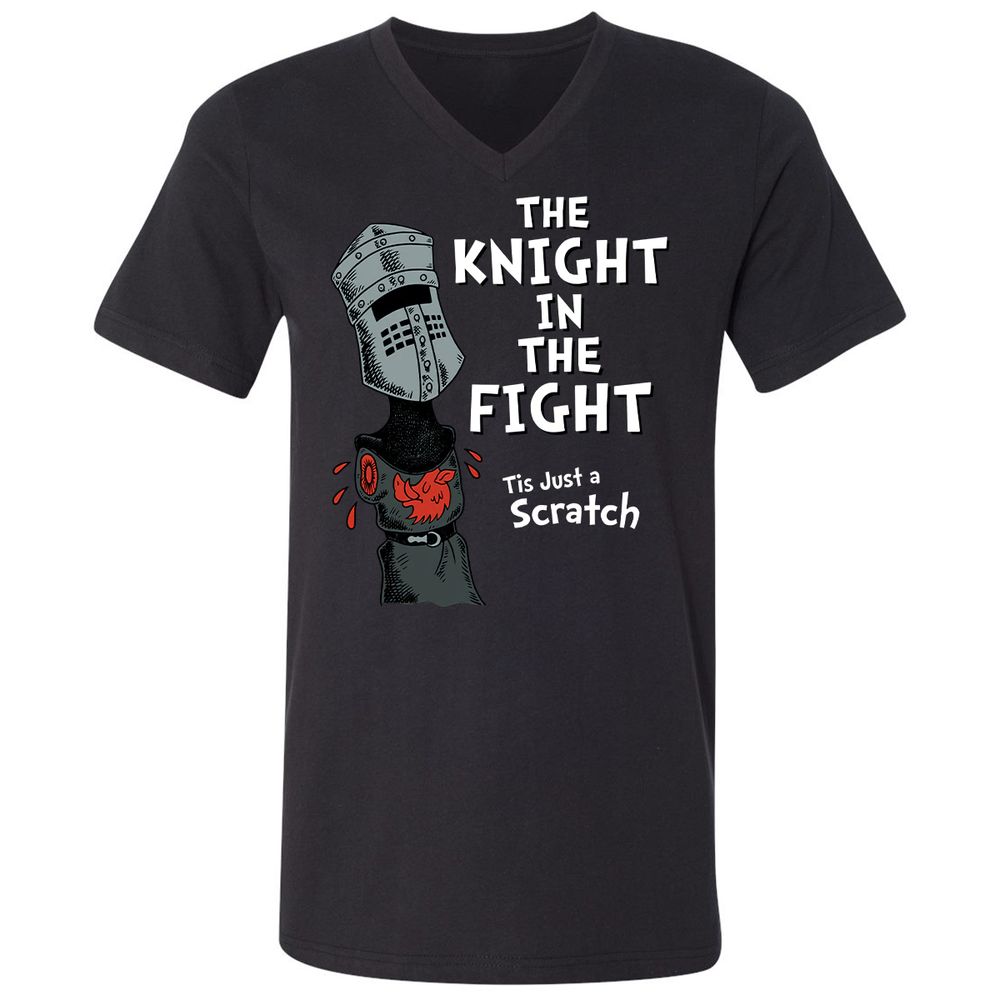 Unisex V-Neck T-Shirt - V66TJF4W - Black - 1