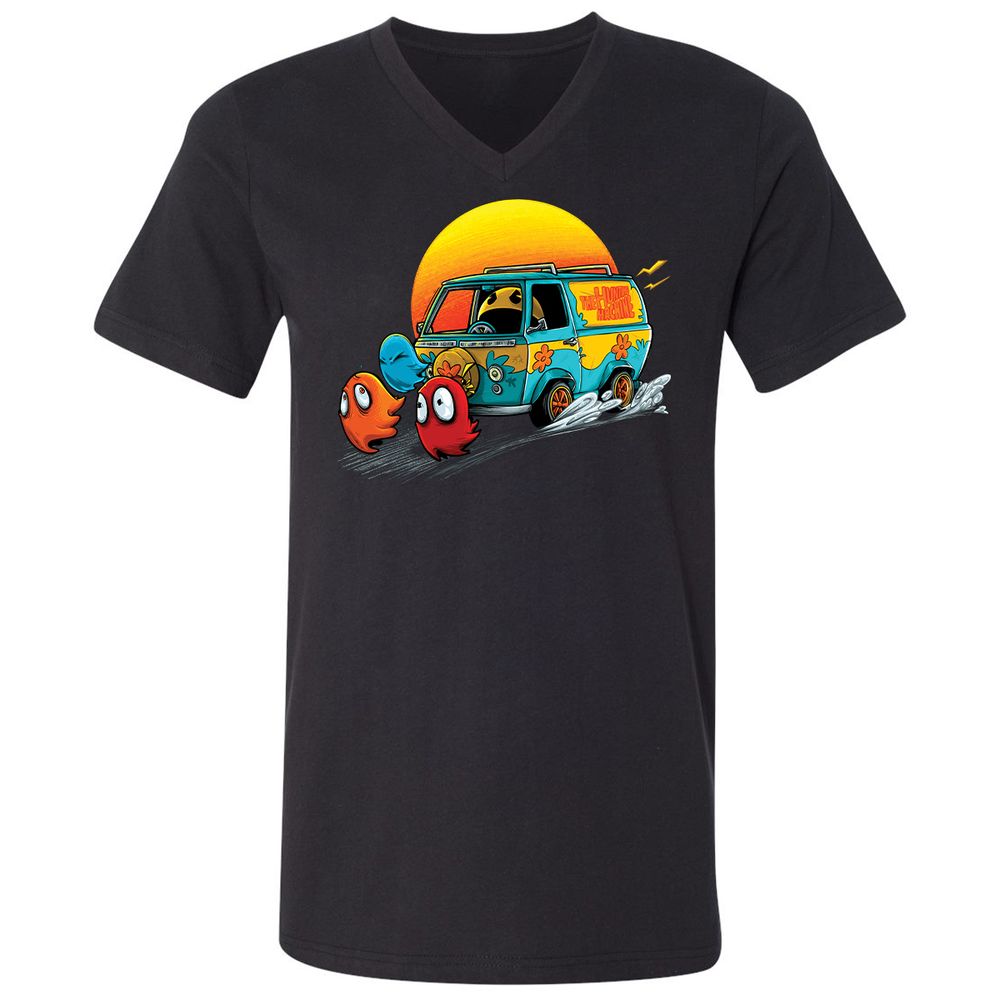 Unisex V-Neck T-Shirt - YPDMZD8W - Black - 1