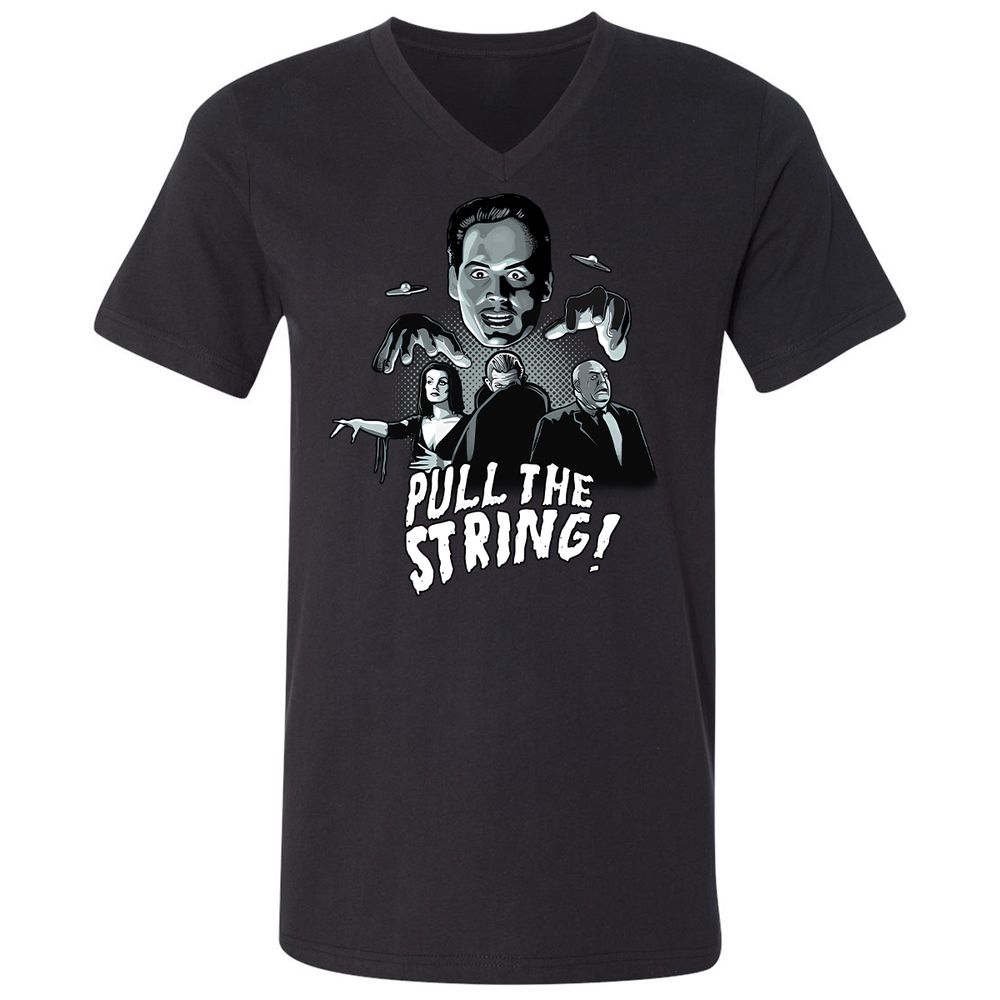 Unisex V-Neck T-Shirt - EHDHV3SY - Black - 1