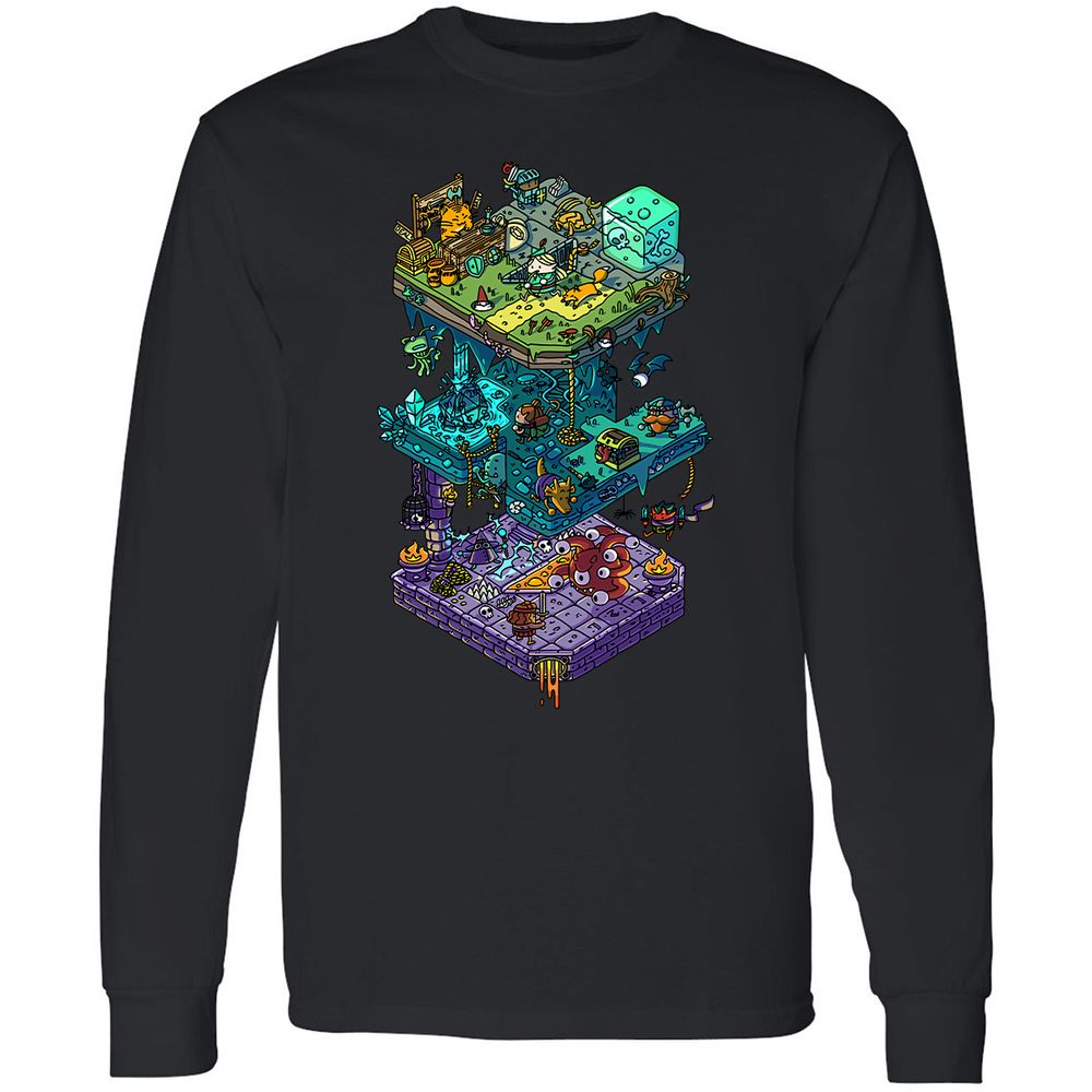 Long Sleeve T-Shirt - KKJD7CET - Black - 1