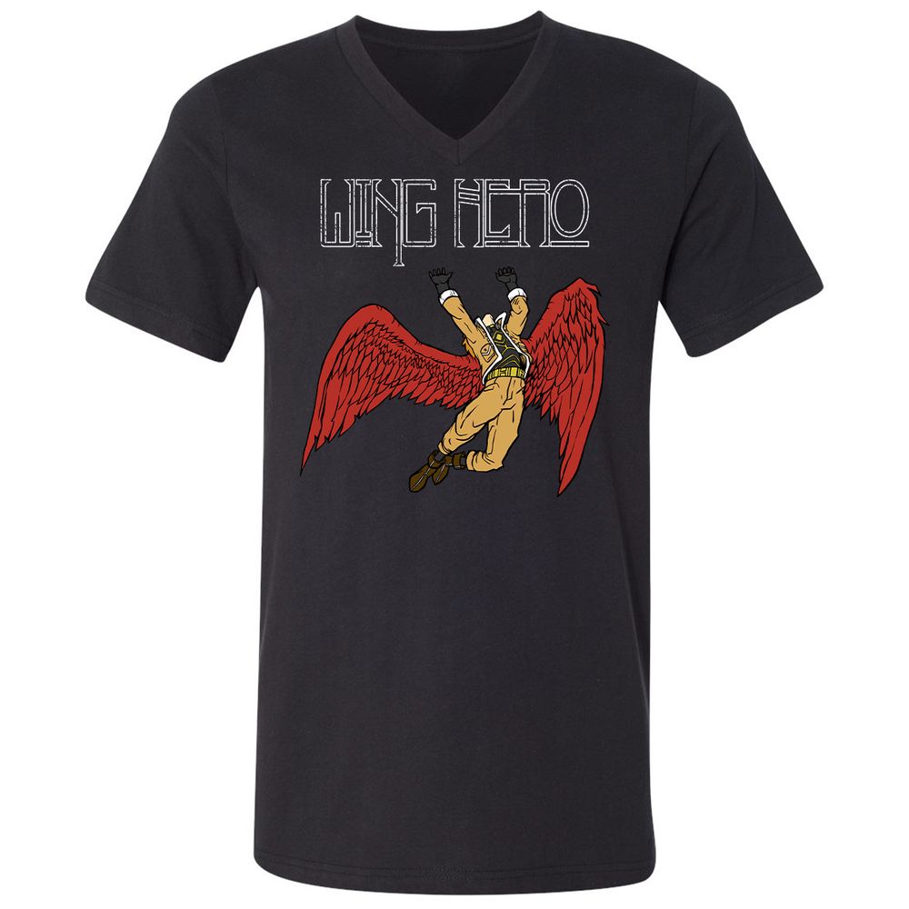 Unisex V-Neck T-Shirt - VNZKE7MQ - Black - 1