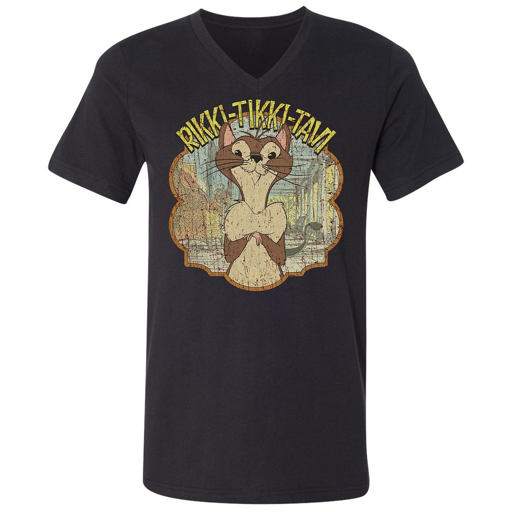 Unisex V-Neck T-Shirt - XW1WCGEK - Black - 1
