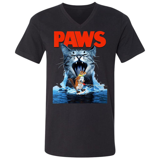 Unisex V-Neck T-Shirt - C9VJ5AGC - Black - 1