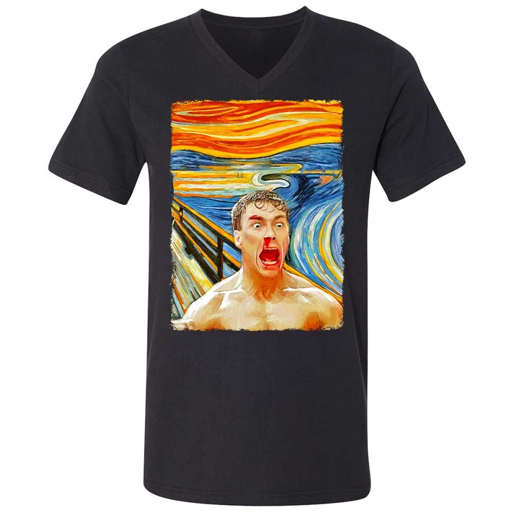 Unisex V-Neck T-Shirt - PJBVXW67 - Black - 1