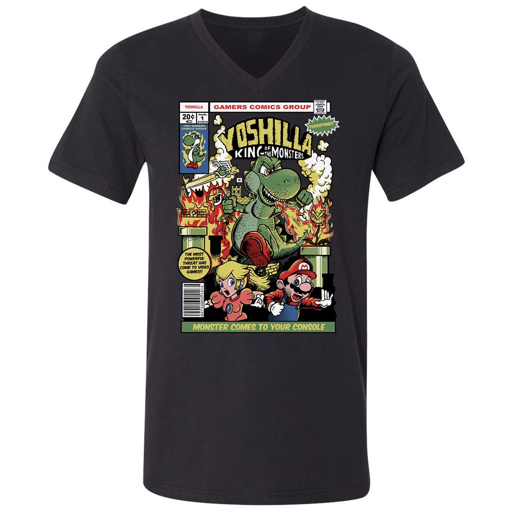 Unisex V-Neck T-Shirt - LM5NEKAH - Black - 1