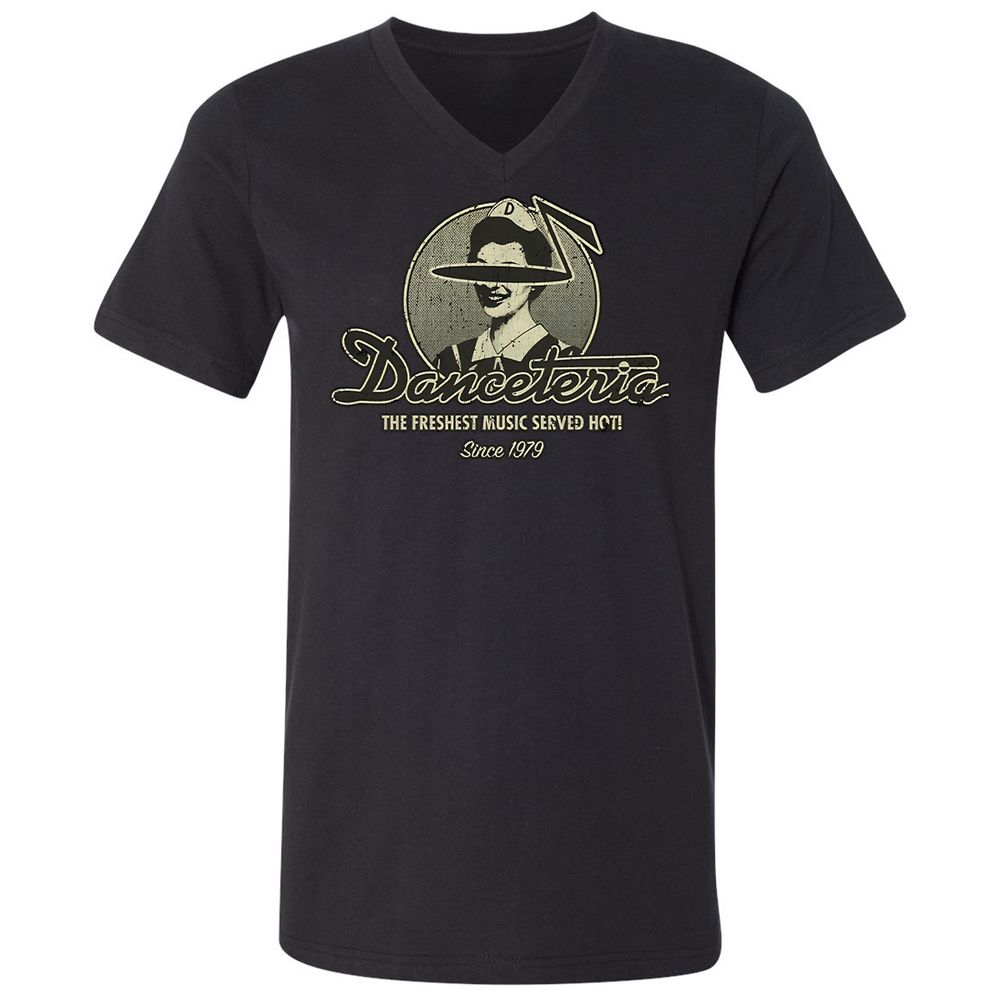 Unisex V-Neck T-Shirt - ZYTFCQ9L - Black - 1