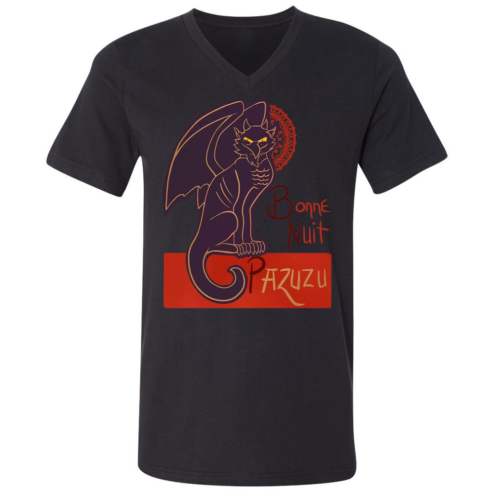 Unisex V-Neck T-Shirt - NJ9ZNWKN - Black - 1