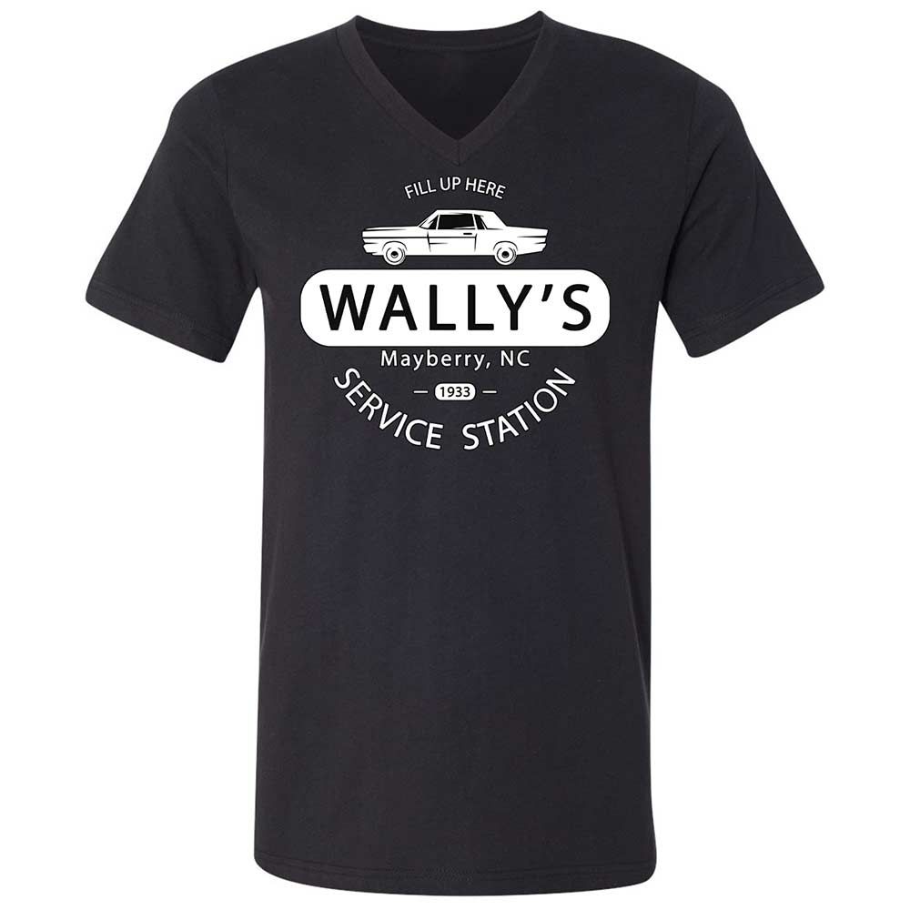 Unisex V-Neck T-Shirt - J6TYQHJC - Black - 1