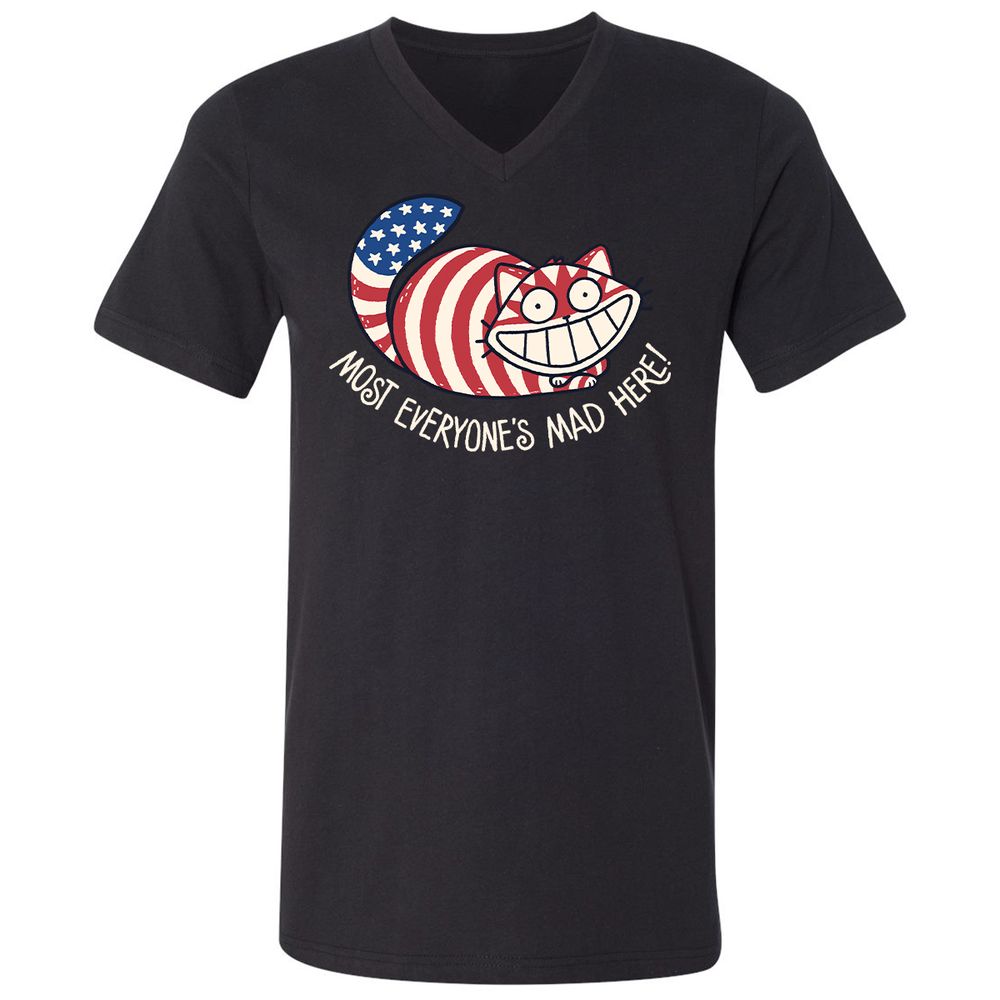 Unisex V-Neck T-Shirt - CPRE4MLA - Black - 1