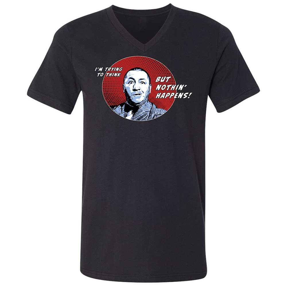 Unisex V-Neck T-Shirt - H1FD9RQW - Black - 1