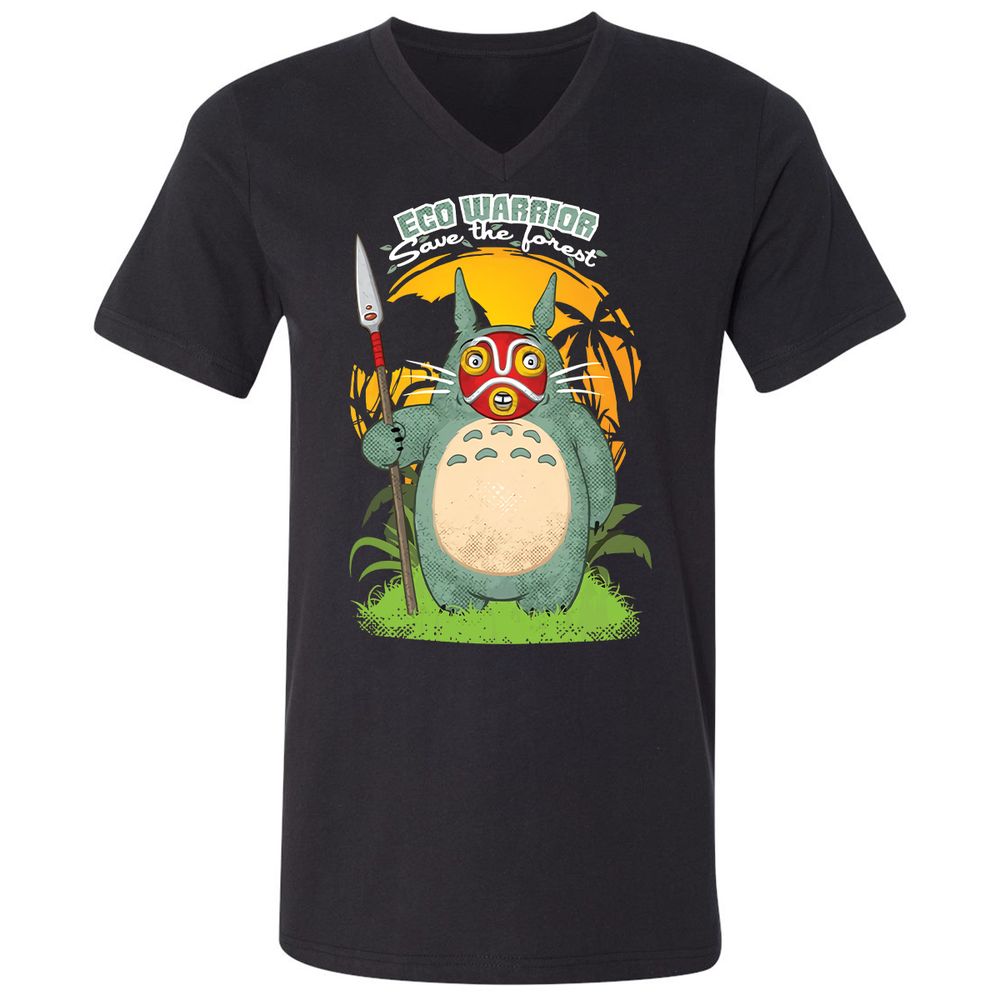 Unisex V-Neck T-Shirt - 5VJPTVG3 - Black - 1