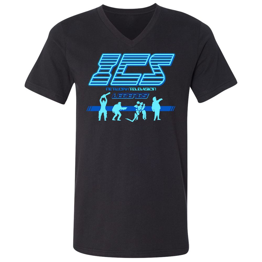 Unisex V-Neck T-Shirt - ZHTF1BC5 - Black - 1
