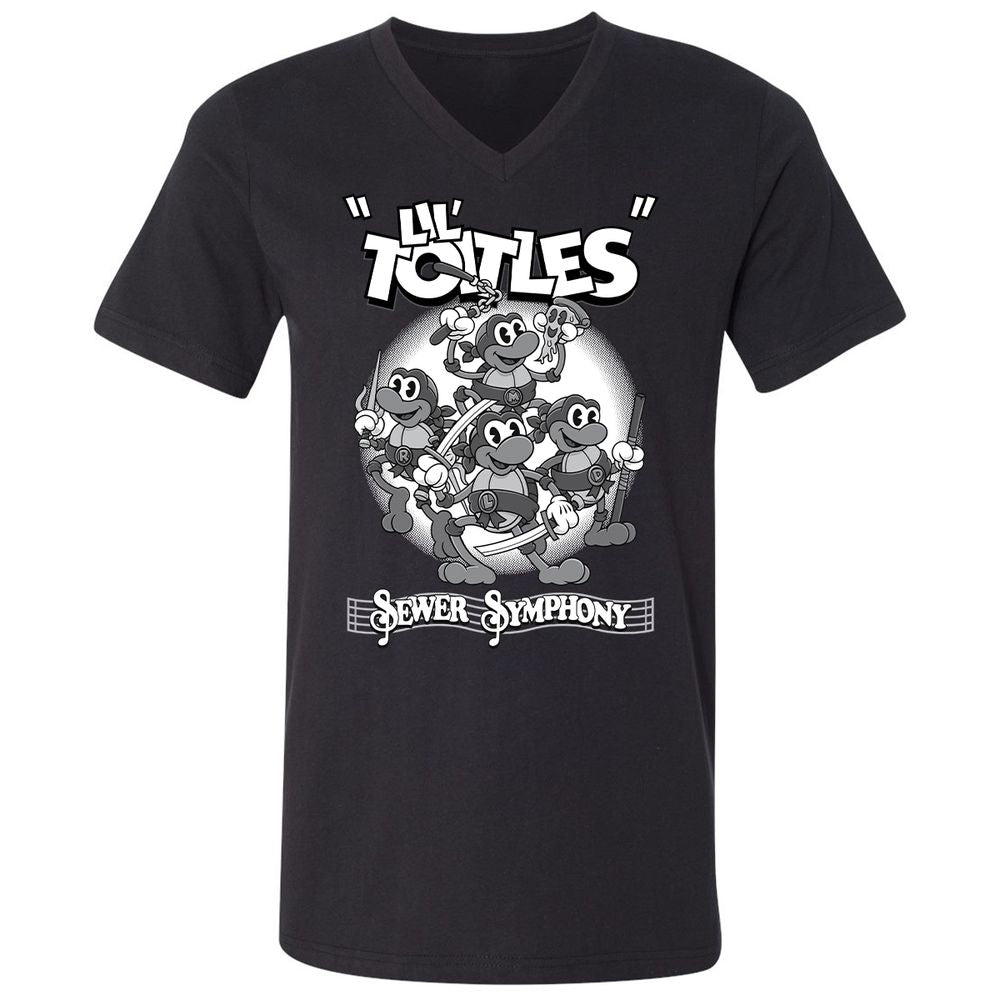 Unisex V-Neck T-Shirt - 1WCRQV9K - Black - 1