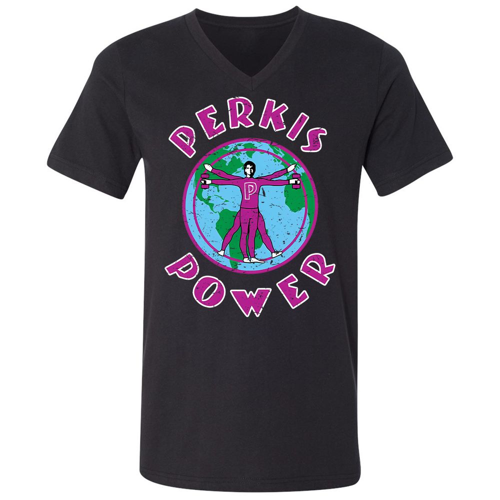 Unisex V-Neck T-Shirt - SQN7T4CR - Black - 1