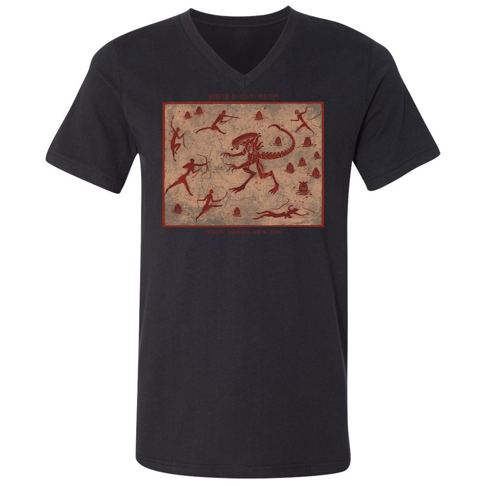 Unisex V-Neck T-Shirt - TM5UC5FG - Black - 1