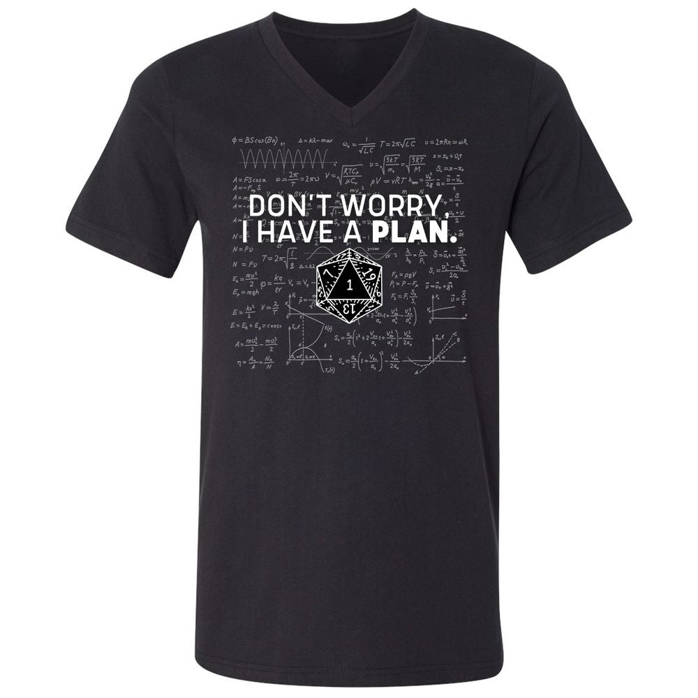 Unisex V-Neck T-Shirt - RQ6R1FUD - Black - 1