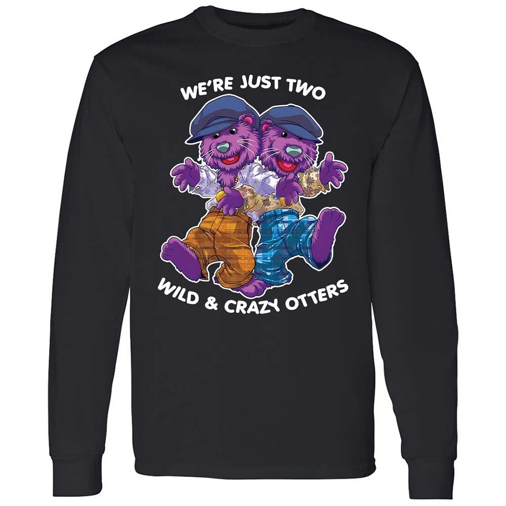 Two wild & crazy otters - Black - 1