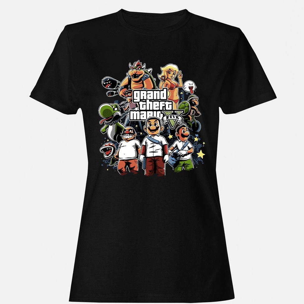 Women's T-Shirt - 456CRG4P - Black - 1
