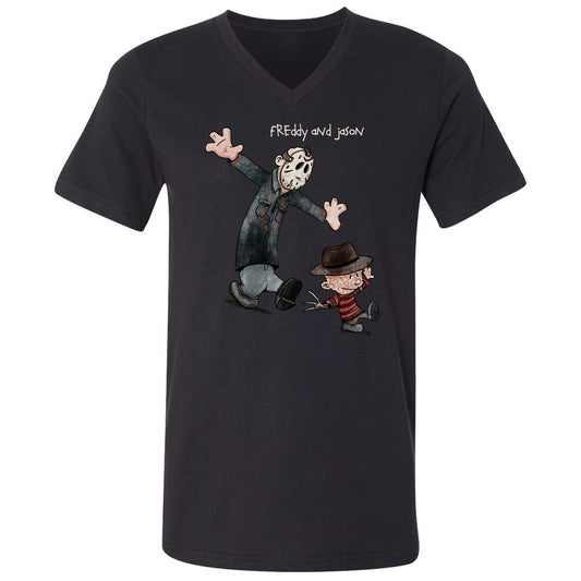 Unisex V-Neck T-Shirt - T3ULUS9N - Black - 1