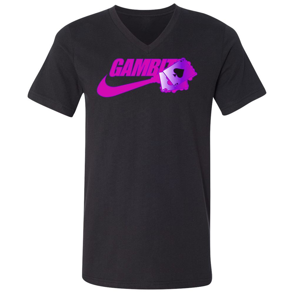 Unisex V-Neck T-Shirt - E6LRJHRW - Black - 1