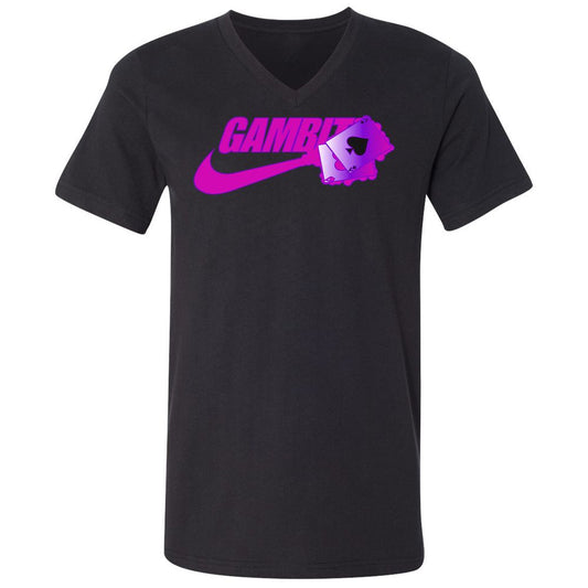 Unisex V-Neck T-Shirt - E6LRJHRW - Black - 1