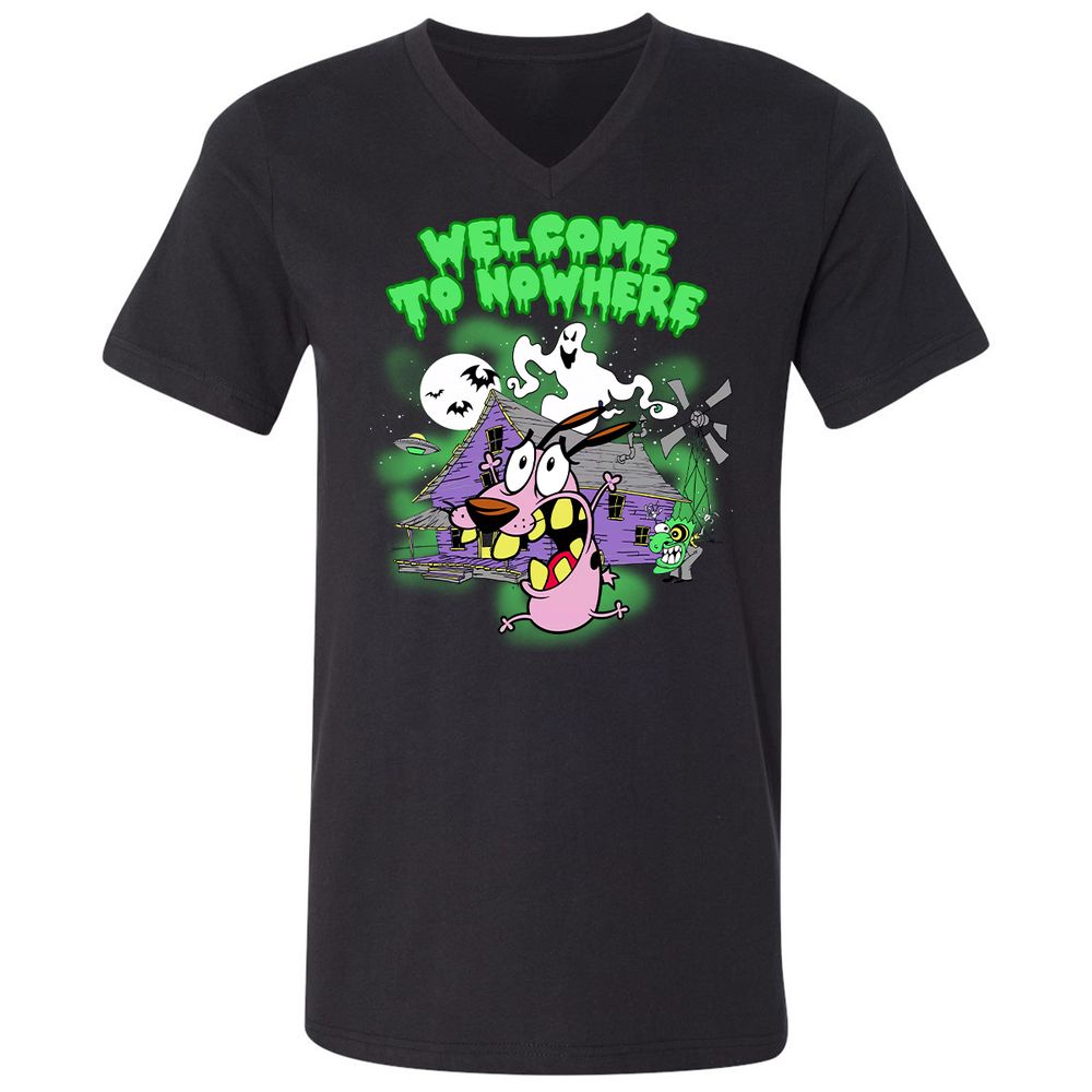 Unisex V-Neck T-Shirt - 3RLZRZQK - Black - 1