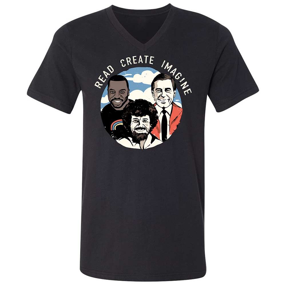 Unisex V-Neck T-Shirt - ERR3GQR3 - Black - 1