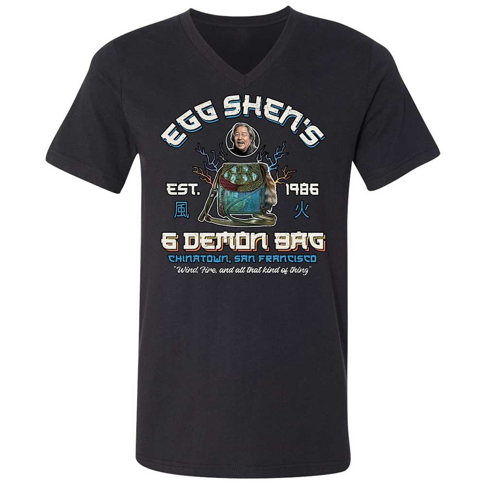 Unisex V-Neck T-Shirt - 7S2TJATG - Black - 1