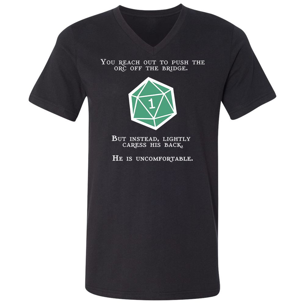 Unisex V-Neck T-Shirt - 9WLTTKDL - Black - 1