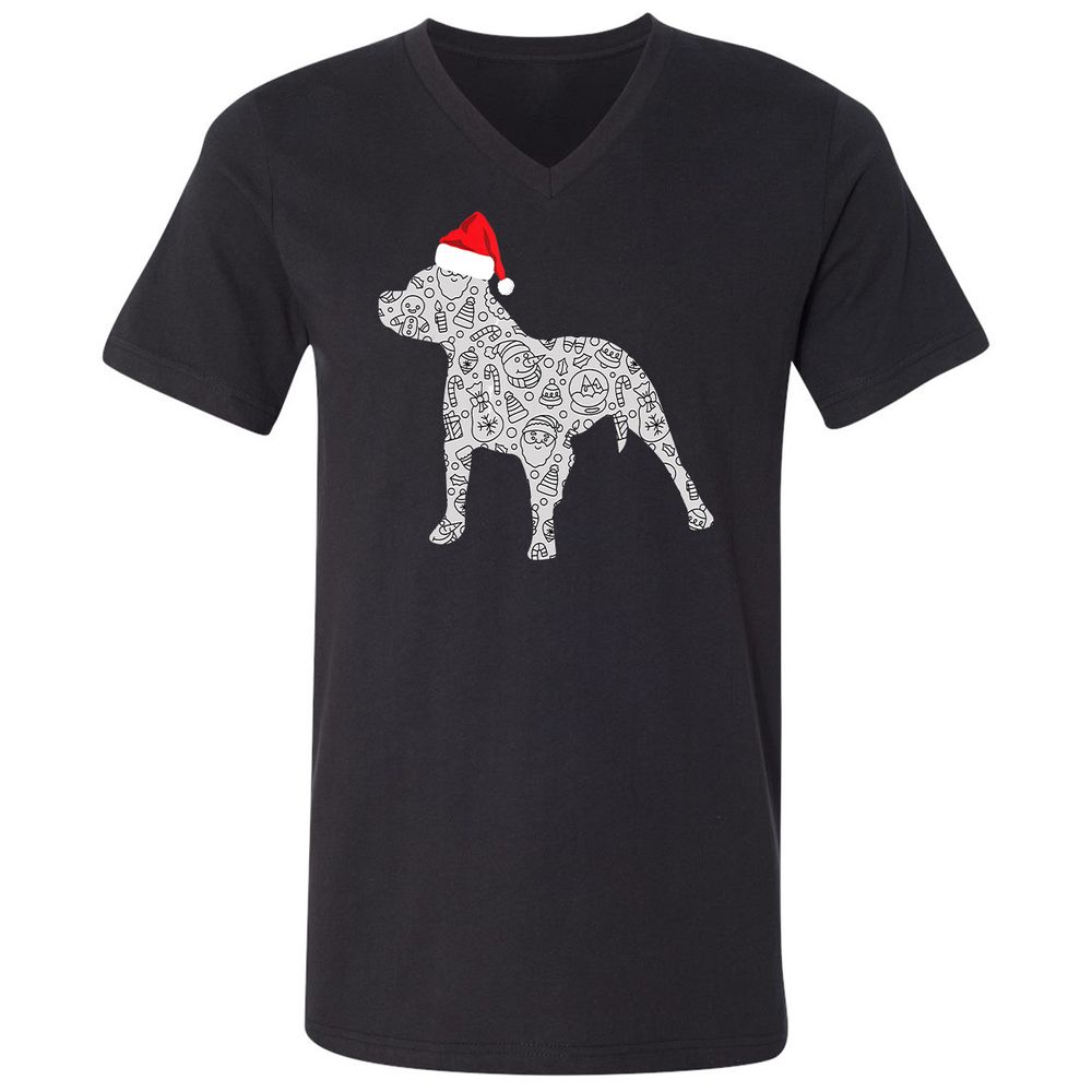 Unisex V-Neck T-Shirt - GM6QHPL8 - Black - 1