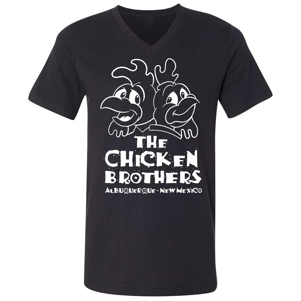 Unisex V-Neck T-Shirt - V7WAQP2Z - Black - 1