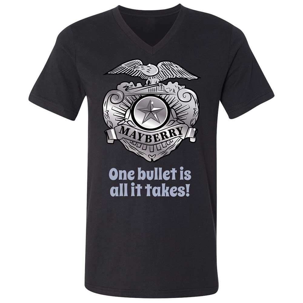 Unisex V-Neck T-Shirt - S3N4JZDA - Black - 1