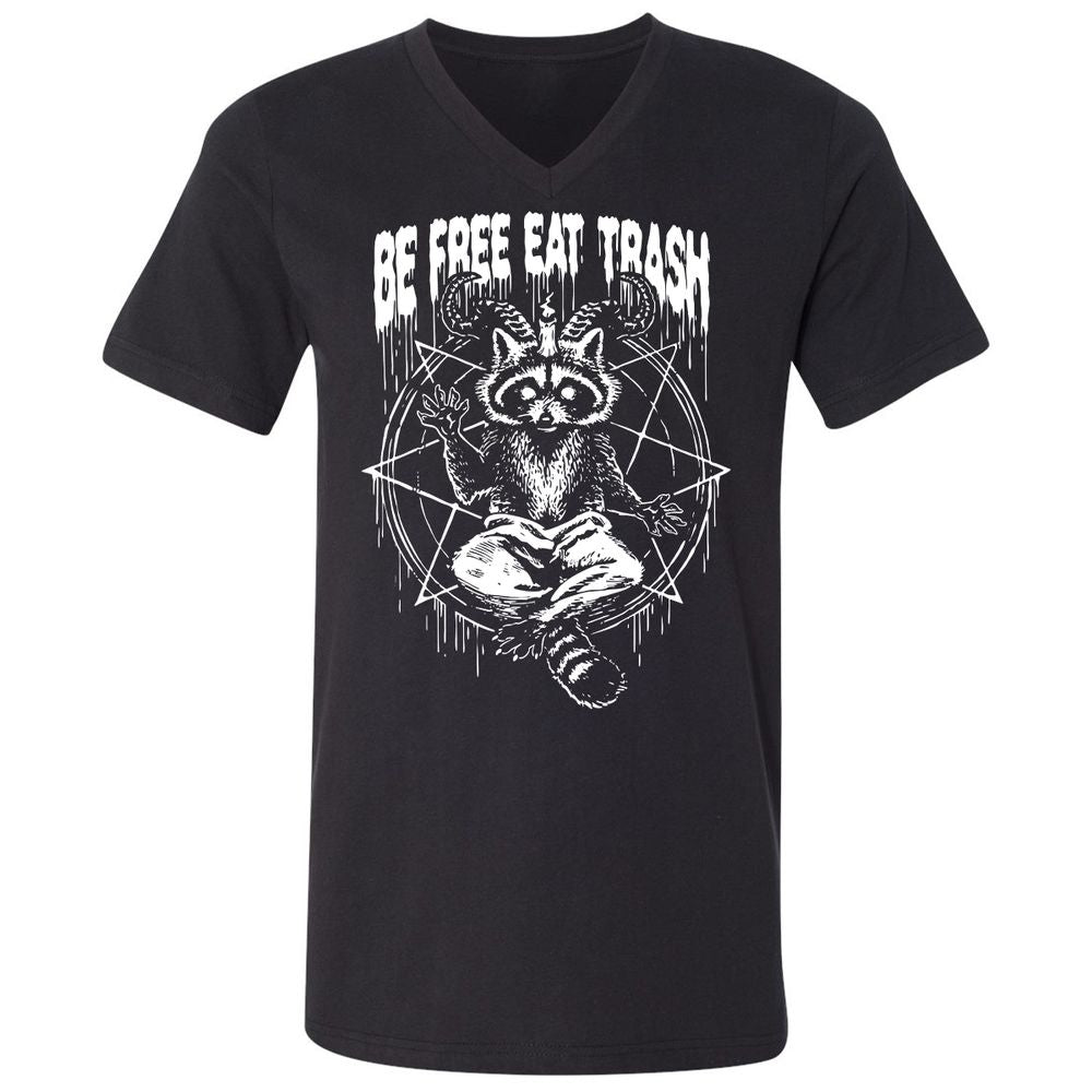 Unisex V-Neck T-Shirt - X9SEH9HK - Black - 1
