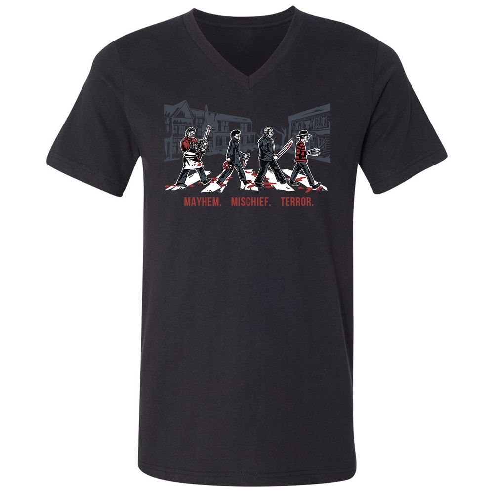 Unisex V-Neck T-Shirt - 1EXGCLM3 - Black - 1