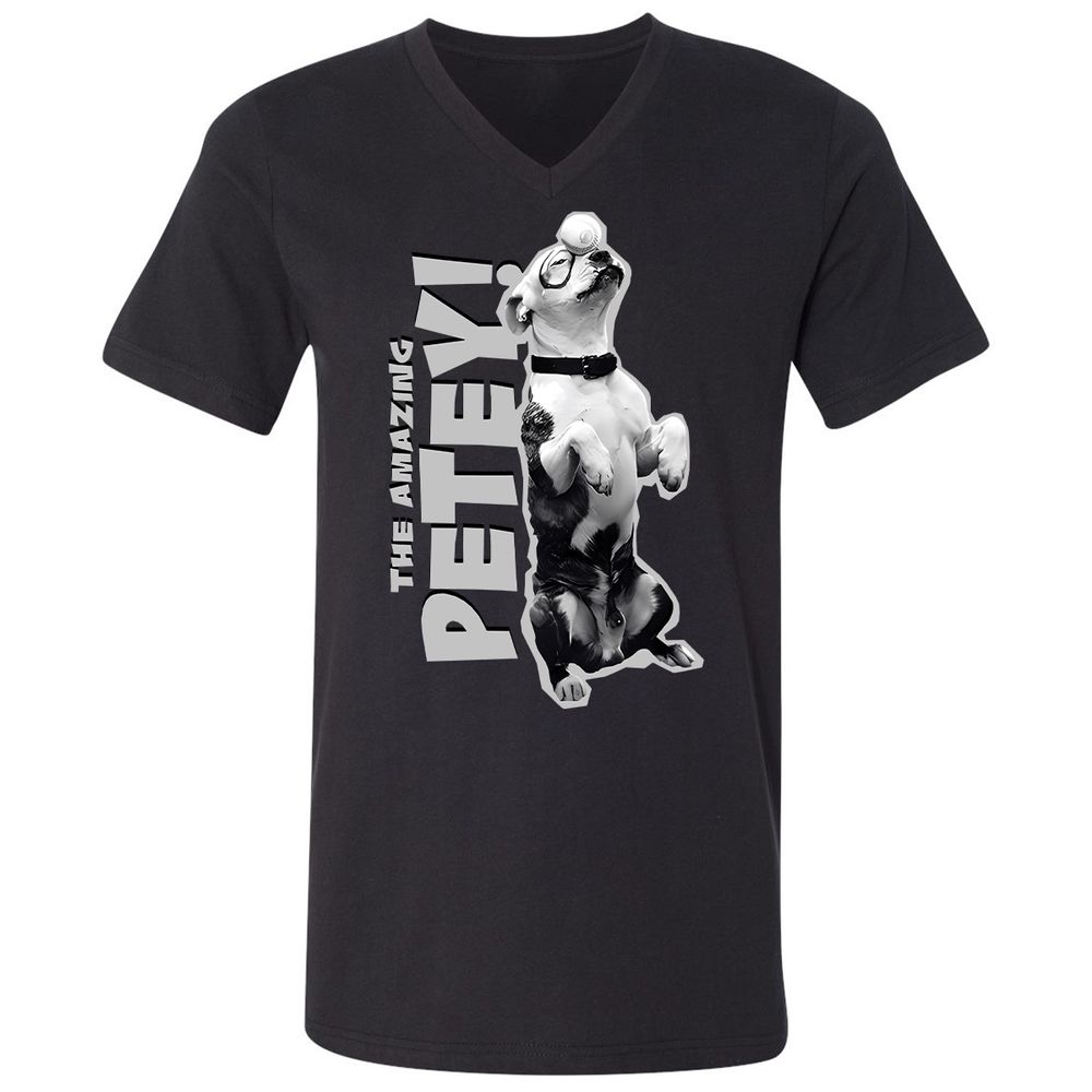 Unisex V-Neck T-Shirt - GTA4QVXH - Black - 1