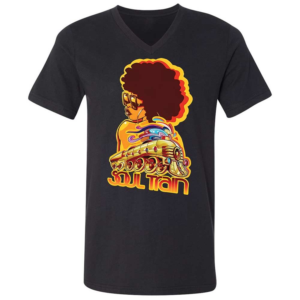 Unisex V-Neck T-Shirt - 6MHRA2ZP - Black - 1