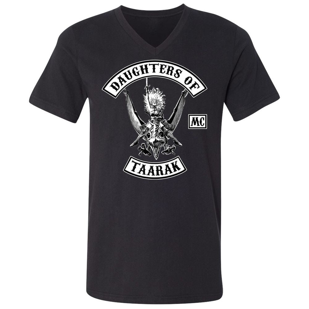 Unisex V-Neck T-Shirt - 5A9VQ2FG - Black - 1