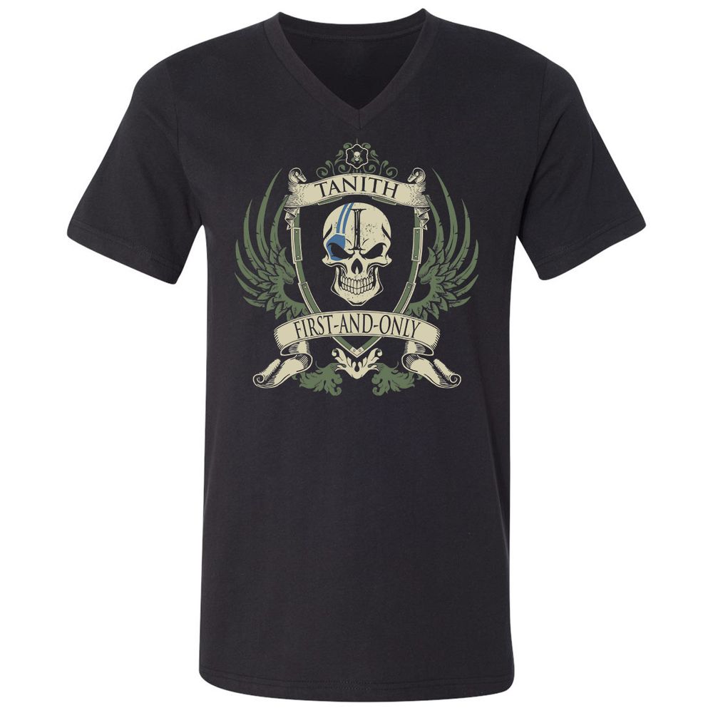 Unisex V-Neck T-Shirt - TB9X2YL2 - Black - 1