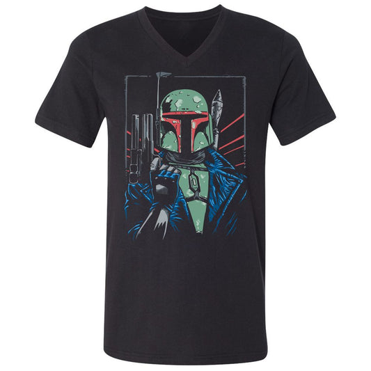 Unisex V-Neck T-Shirt - 64B5RWGH - Black - 1