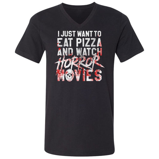 Unisex V-Neck T-Shirt - FTTVXN8J - Black - 1