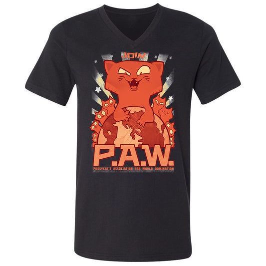 Unisex V-Neck T-Shirt - HMCAWK44 - Black - 1