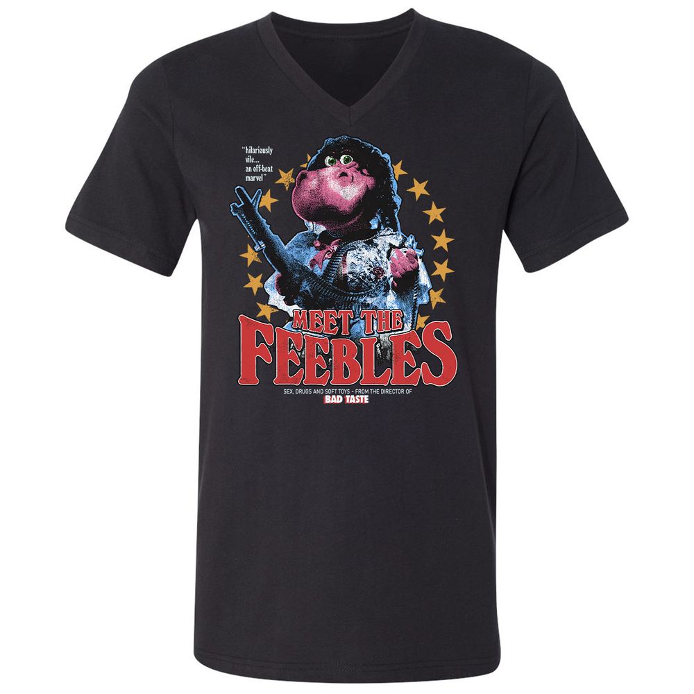 Unisex V-Neck T-Shirt - FVD1AQVM - Black - 1
