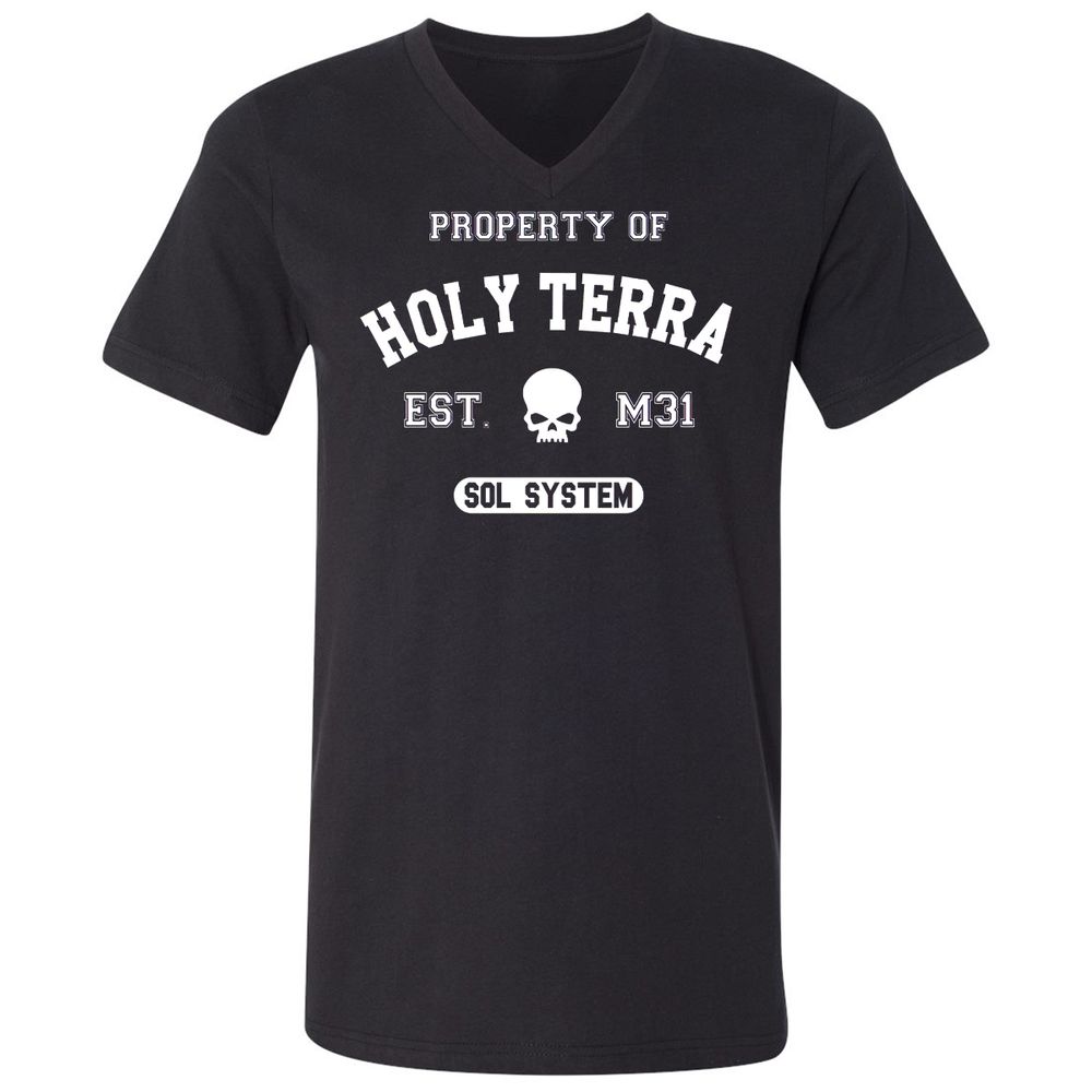 Unisex V-Neck T-Shirt - 9V971W3H - Black - 1
