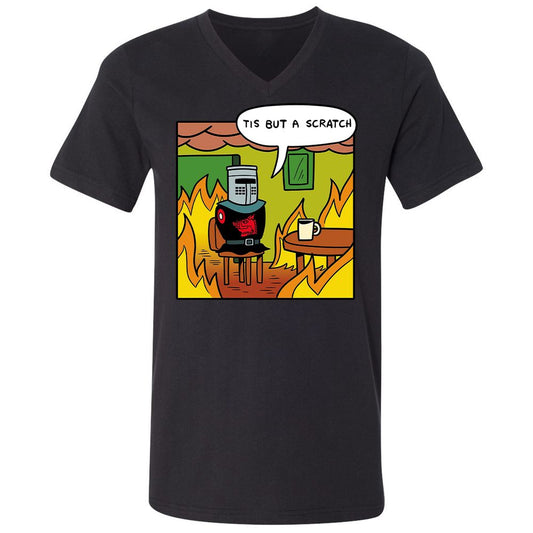 Unisex V-Neck T-Shirt - B2739Q57 - Black - 1