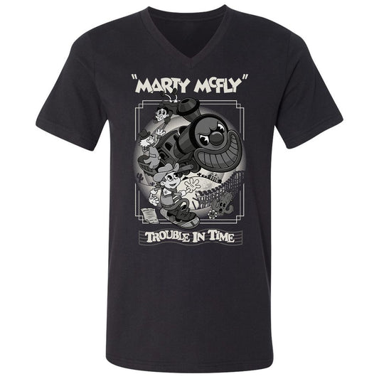 Unisex V-Neck T-Shirt - QHEKWS1M - Black - 1