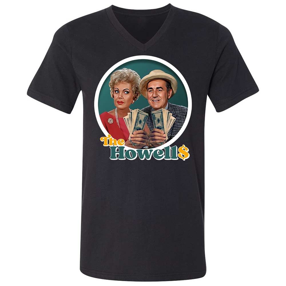 Unisex V-Neck T-Shirt - J85LEMM9 - Black - 1