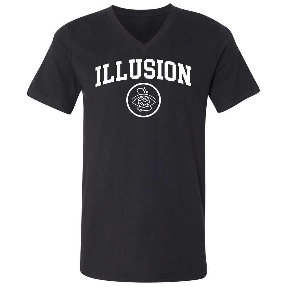 Unisex V-Neck T-Shirt - LVLZUA9Q - Black - 1