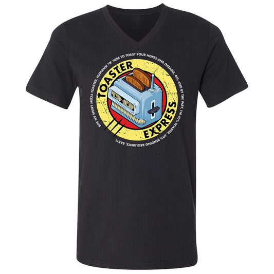 Unisex V-Neck T-Shirt - 9W6R79E7 - Black - 1