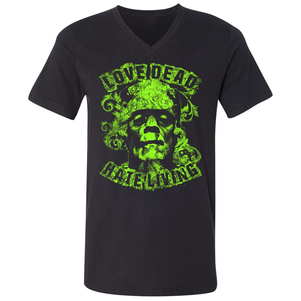 Unisex V-Neck T-Shirt - 67HHJW3M - Black - 1